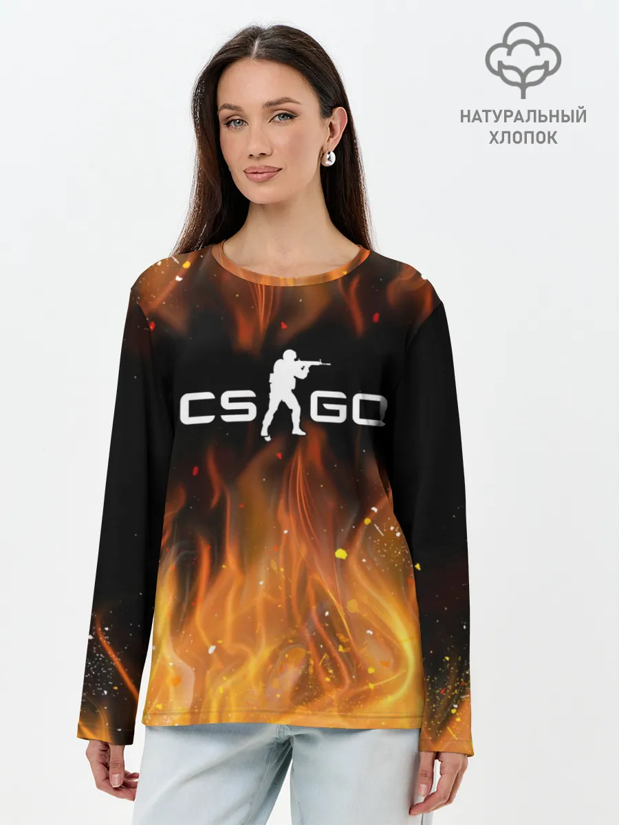 Лонгслив женский. Хлопок / COUNTER STRIKE