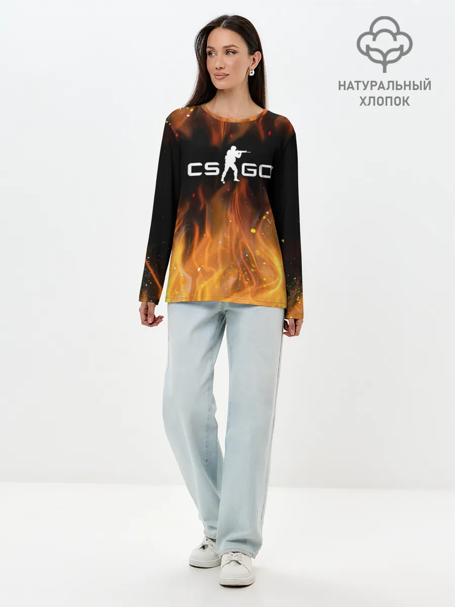 Лонгслив женский. Хлопок / COUNTER STRIKE