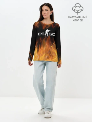 Лонгслив женский. Хлопок / COUNTER STRIKE