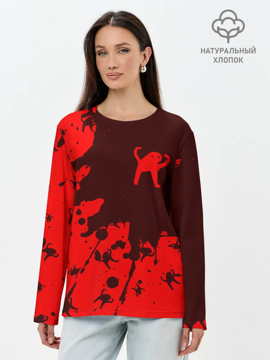 Лонгслив женский. Хлопок / ЪУЪ СЪУКА