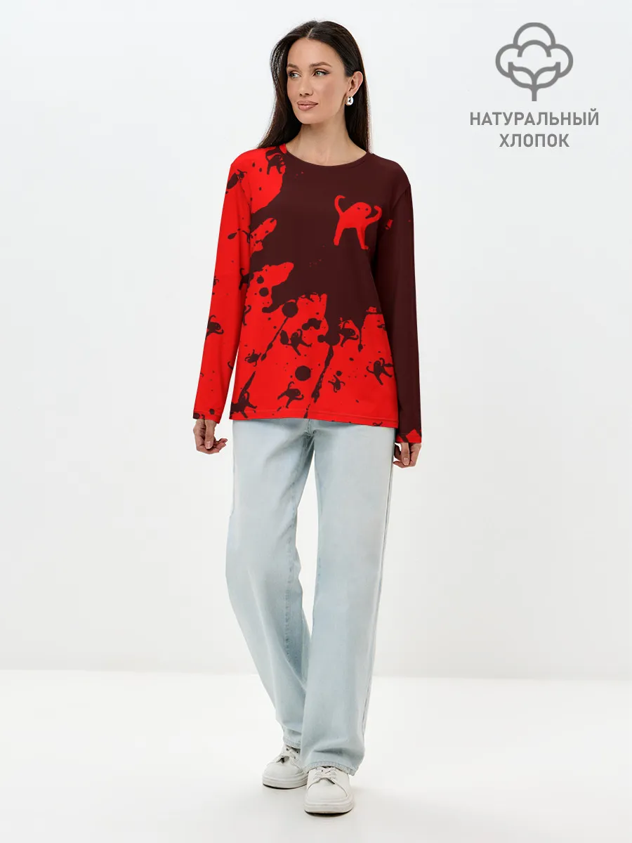 Лонгслив женский. Хлопок / ЪУЪ СЪУКА