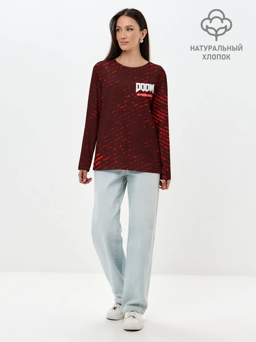 Лонгслив женский. Хлопок / DOOM ETERNAL / ДУМ ЭТЕРНАЛ