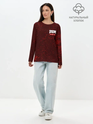 Лонгслив женский. Хлопок / DOOM ETERNAL / ДУМ ЭТЕРНАЛ