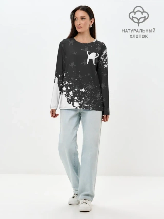 Лонгслив женский. Хлопок / ЪУЪ СЪУКА