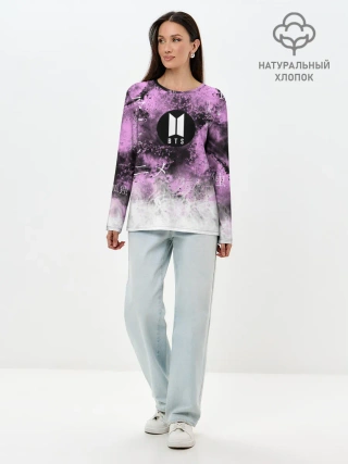Лонгслив женский. Хлопок / BTS