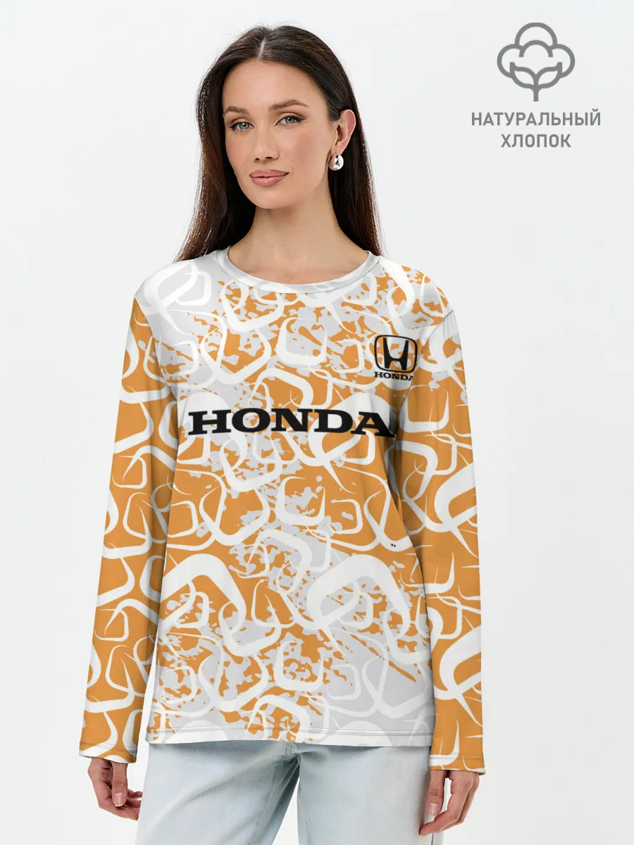 Лонгслив женский. Хлопок / Honda