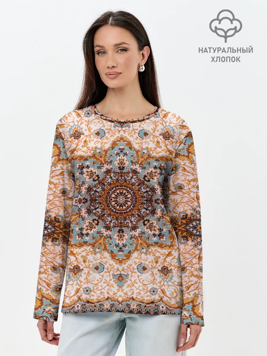 Лонгслив женский. Хлопок / Старый ковер