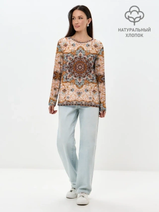 Лонгслив женский. Хлопок / Старый ковер