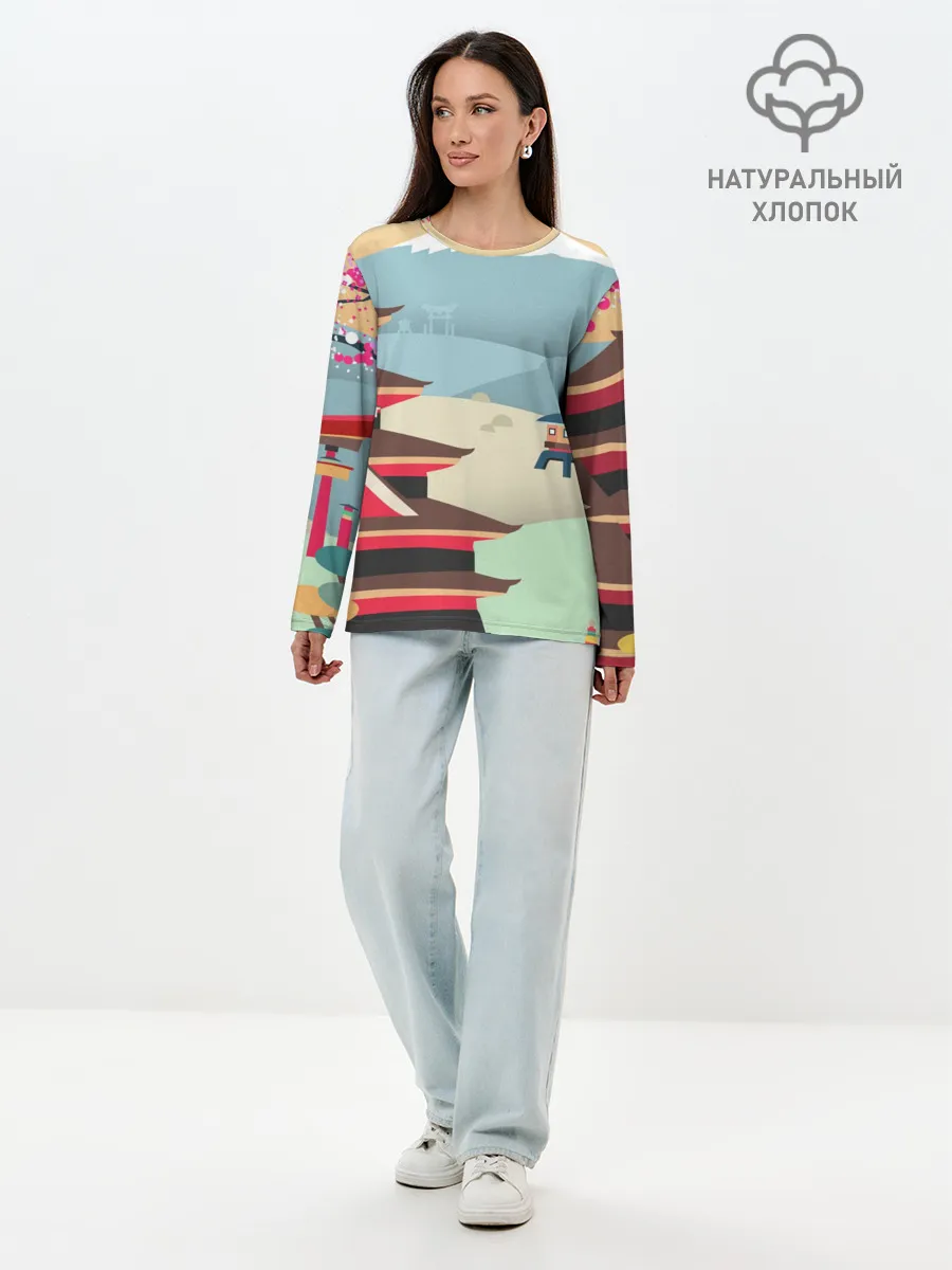 Лонгслив женский. Хлопок / Tokyo