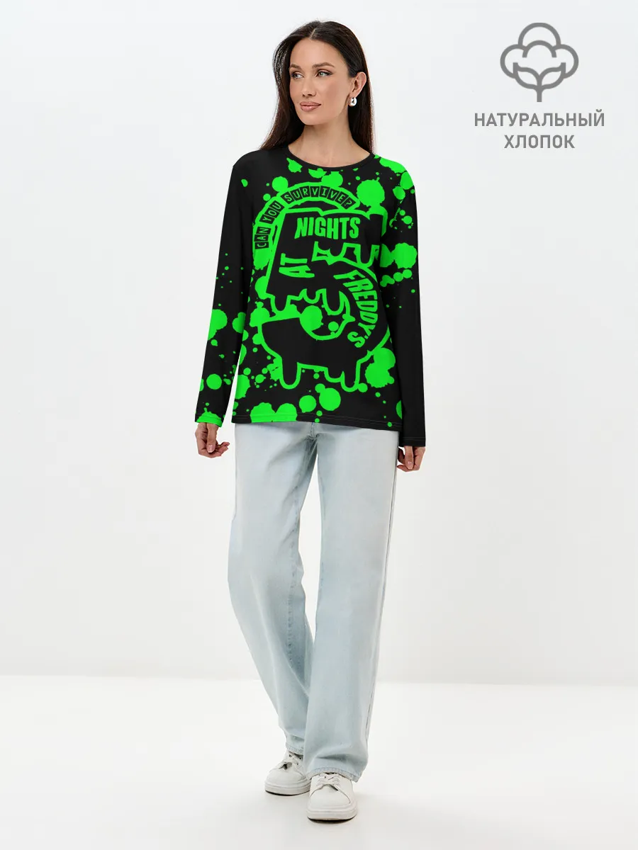 Лонгслив женский. Хлопок / Five Nights at Freddy