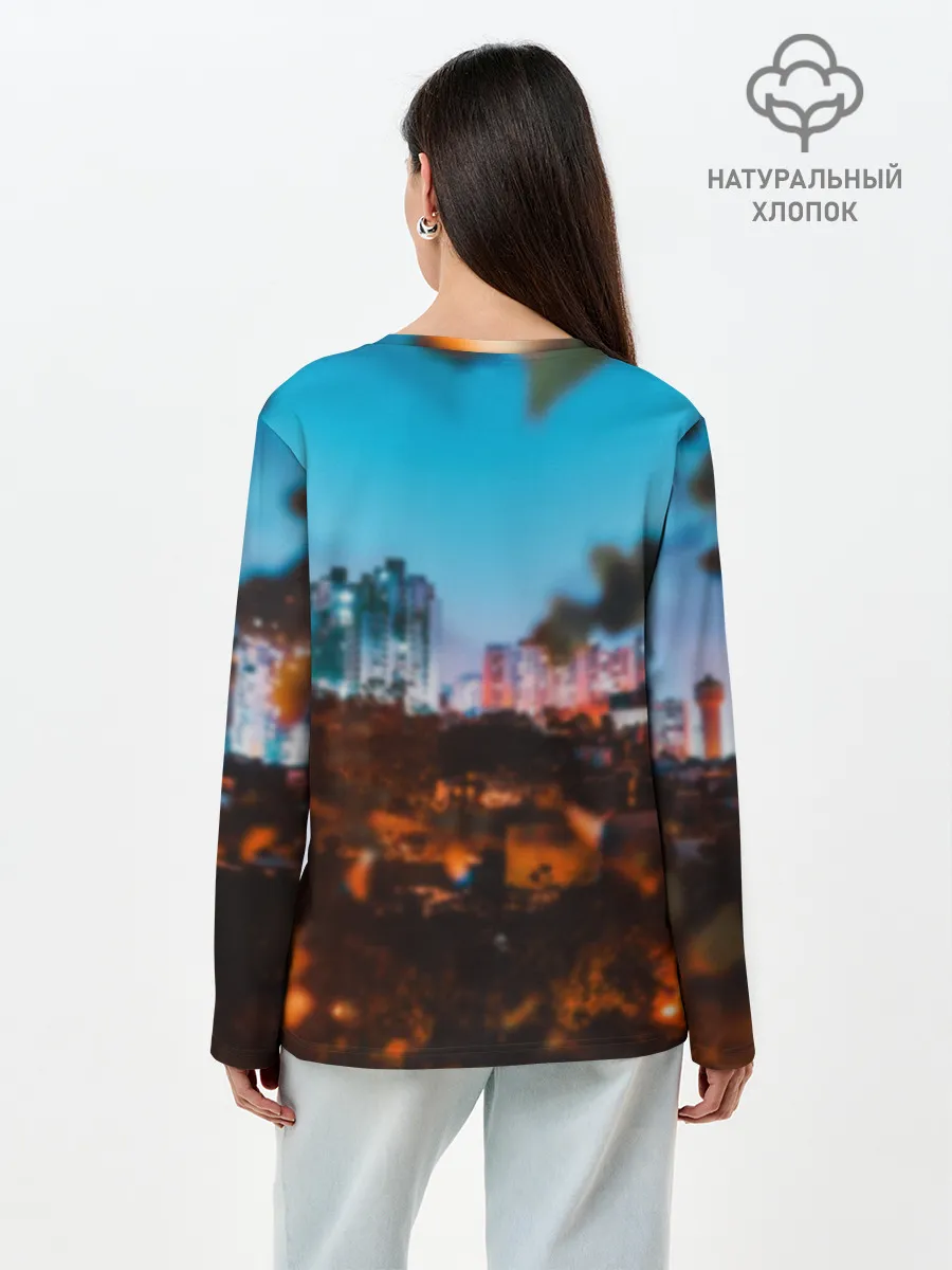 Лонгслив женский. Хлопок / Футаба Сакура
