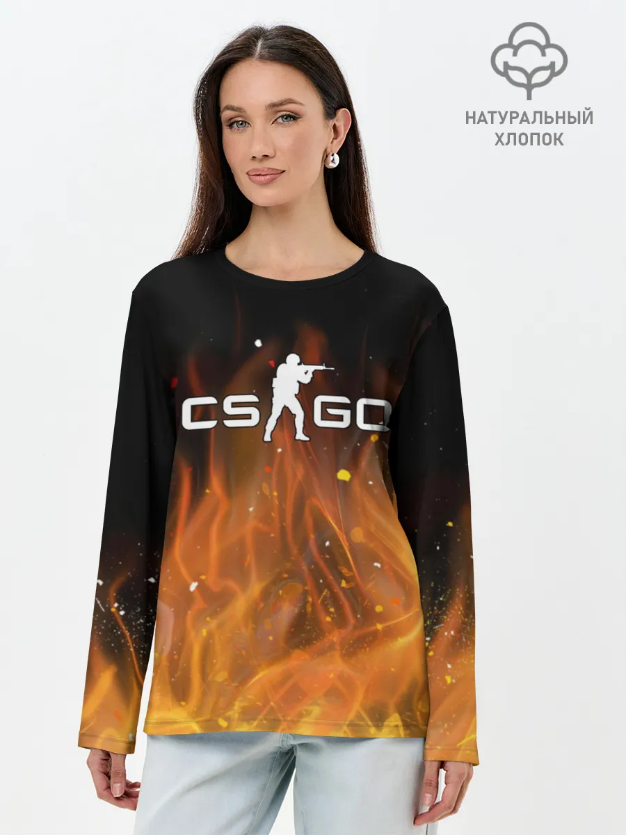 Лонгслив женский. Хлопок / COUNTER STRIKE