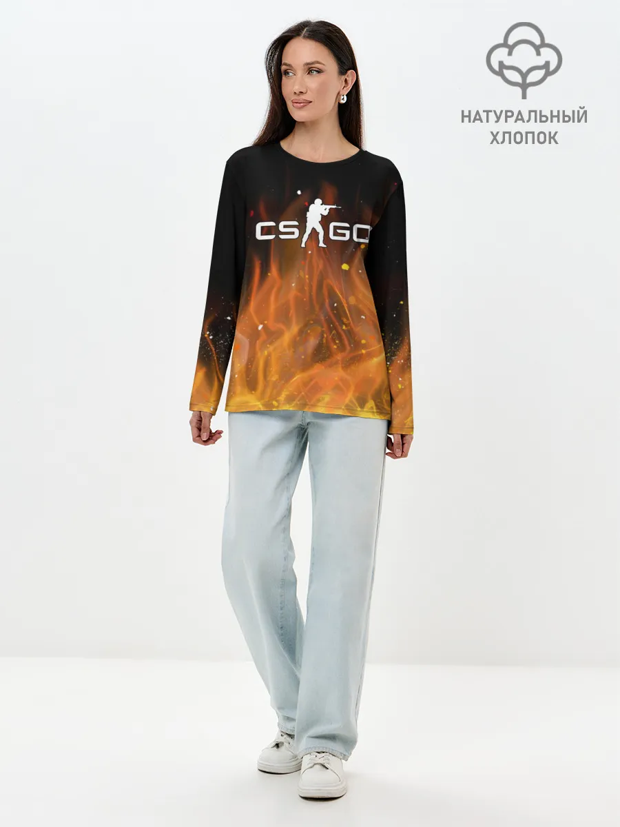 Лонгслив женский. Хлопок / COUNTER STRIKE