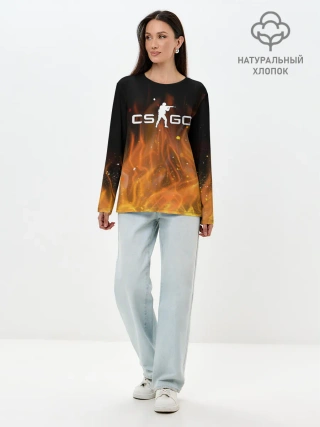 Лонгслив женский. Хлопок / COUNTER STRIKE