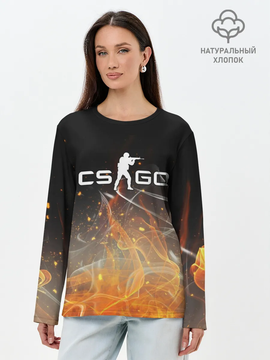 Лонгслив женский. Хлопок / COUNTER STRIKE