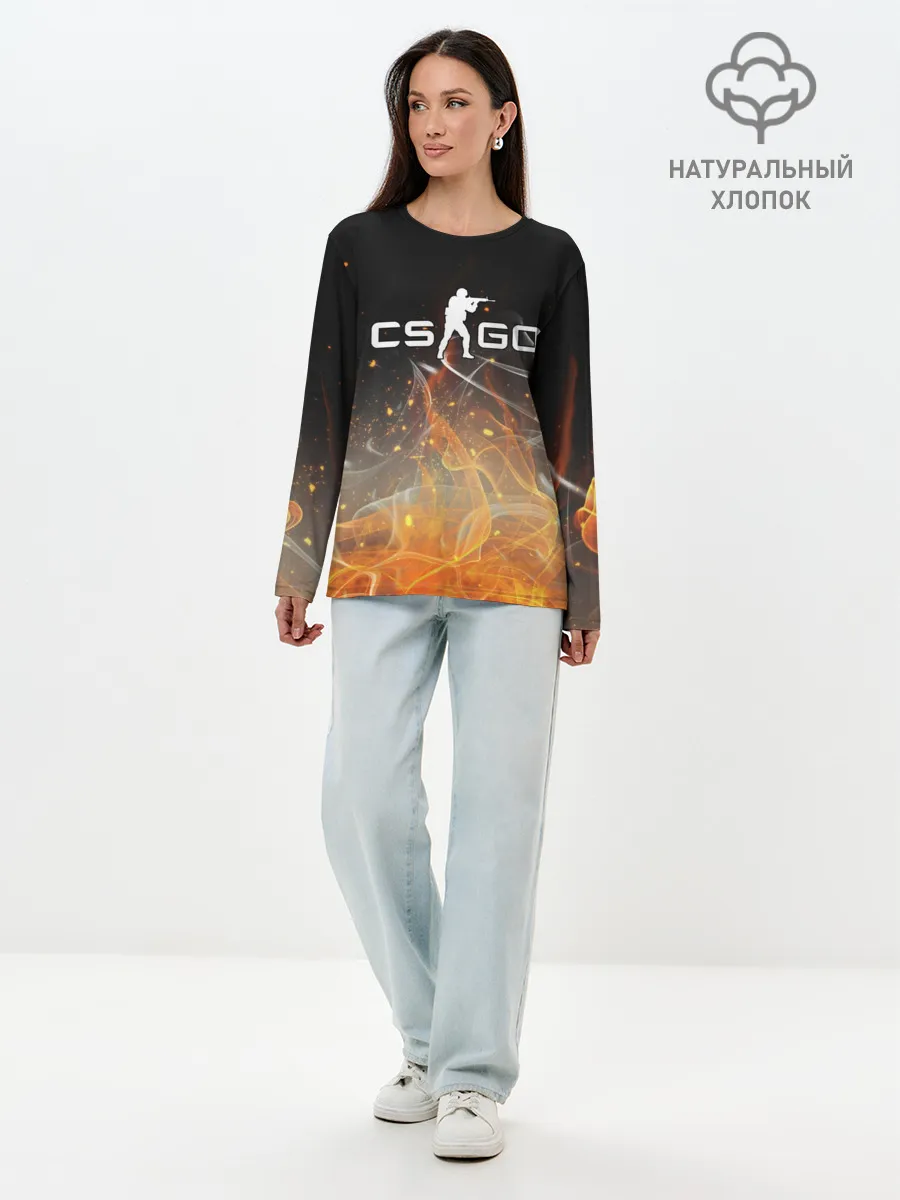 Лонгслив женский. Хлопок / COUNTER STRIKE