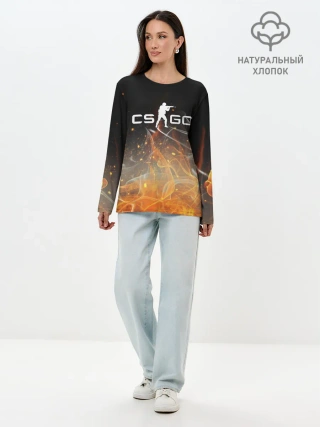Лонгслив женский. Хлопок / COUNTER STRIKE