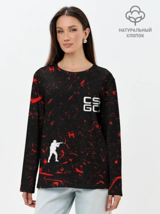 Лонгслив женский. Хлопок / COUNTER STRIKE
