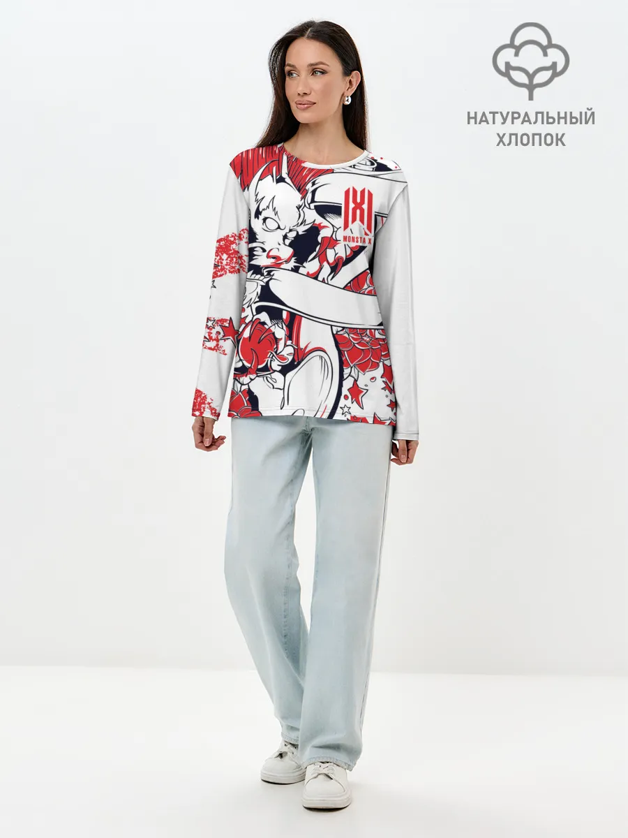 Лонгслив женский. Хлопок / Monsta X