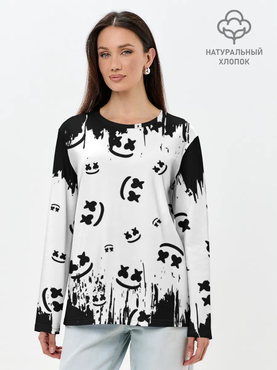 Лонгслив женский. Хлопок / MARSHMELLO / МАРШМЕЛЛОУ