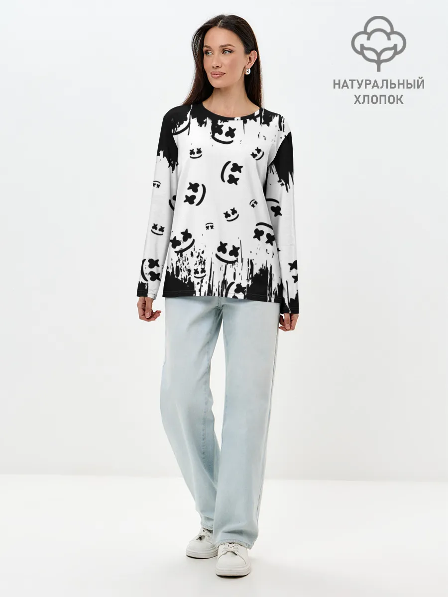 Лонгслив женский. Хлопок / MARSHMELLO / МАРШМЕЛЛОУ