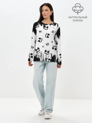 Лонгслив женский. Хлопок / MARSHMELLO / МАРШМЕЛЛОУ