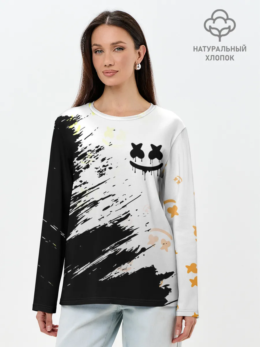 Лонгслив женский. Хлопок / MARSHMELLO / МАРШМЕЛЛОУ