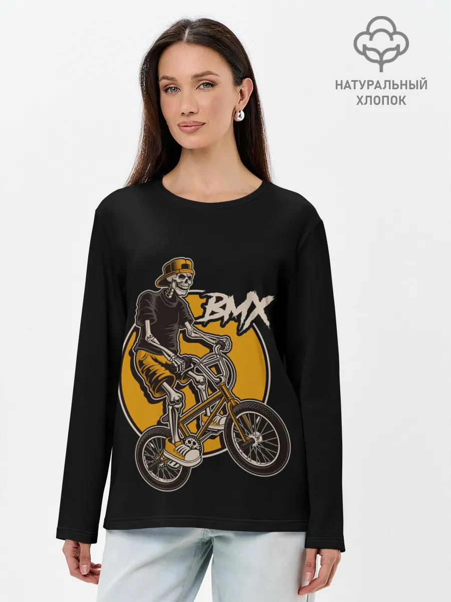 Лонгслив женский. Хлопок / BMX