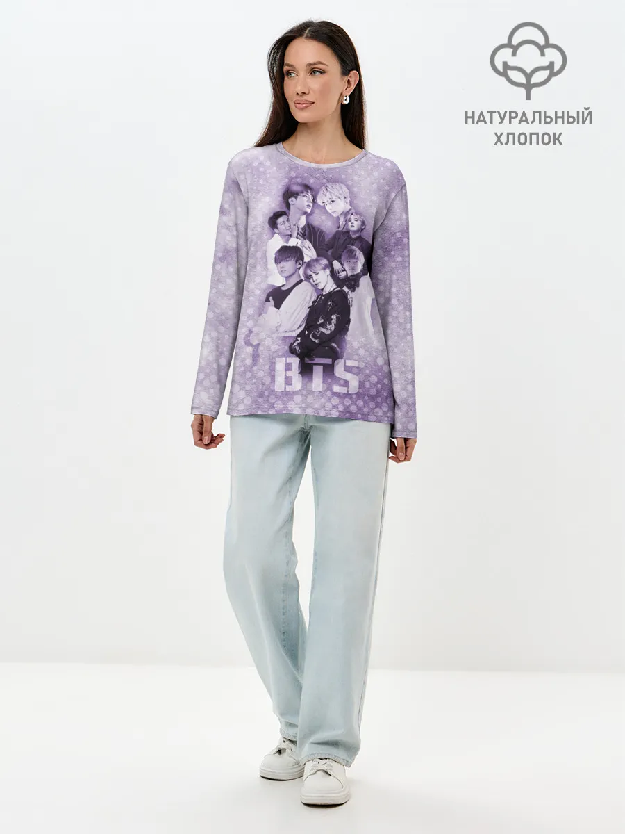 Лонгслив женский. Хлопок / BTS
