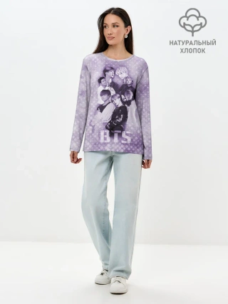 Лонгслив женский. Хлопок / BTS