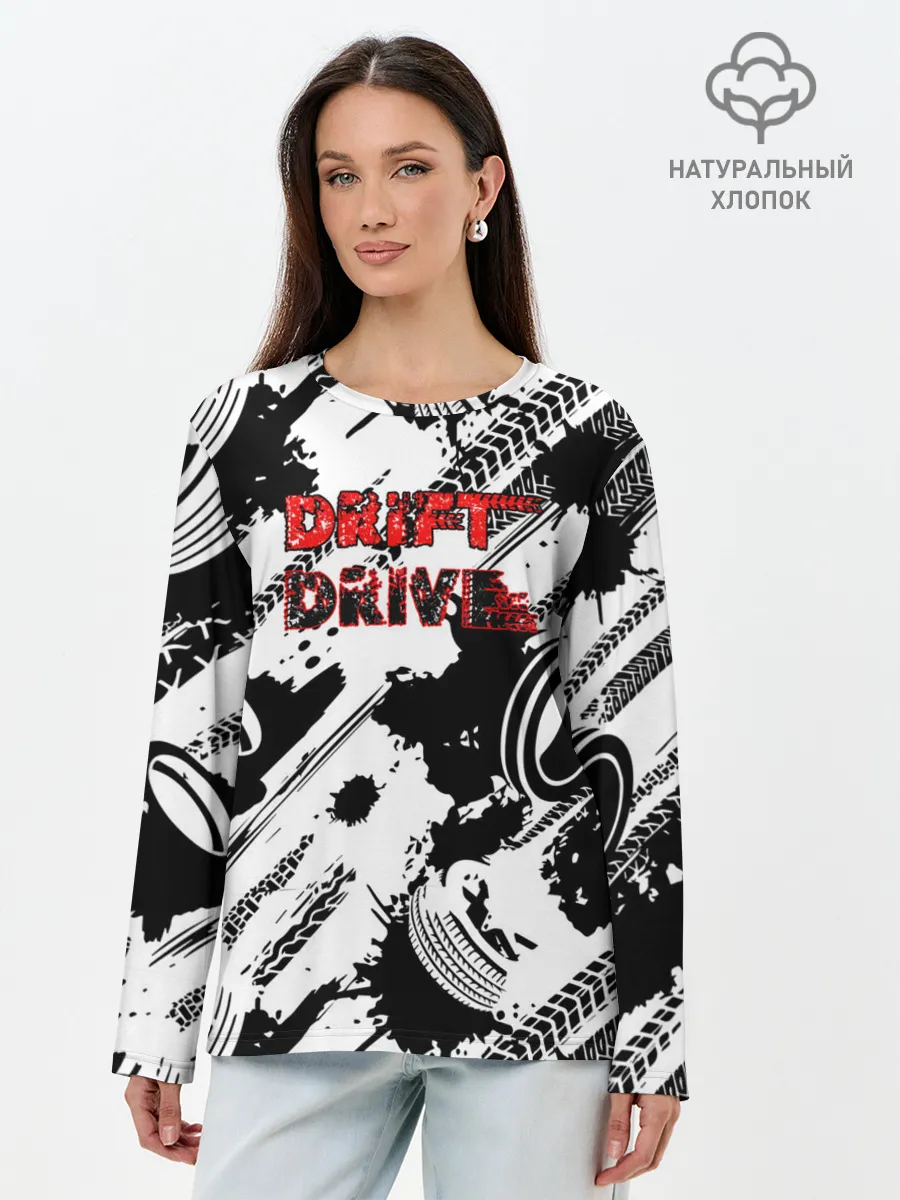 Лонгслив женский. Хлопок / Drift