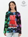 Лонгслив женский. Хлопок / ROBLOX PIGGY - СВИНКА ПИГГИ