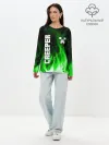 Лонгслив женский. Хлопок / MINECRAFT CREEPER