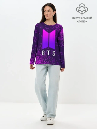 Лонгслив женский. Хлопок / BTS / БТС