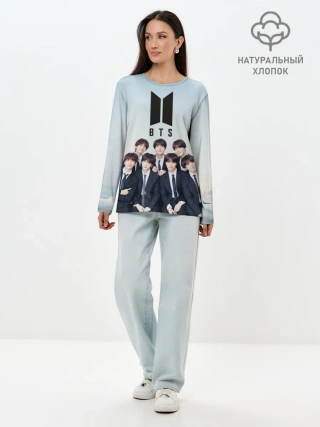 Лонгслив женский. Хлопок / BTS
