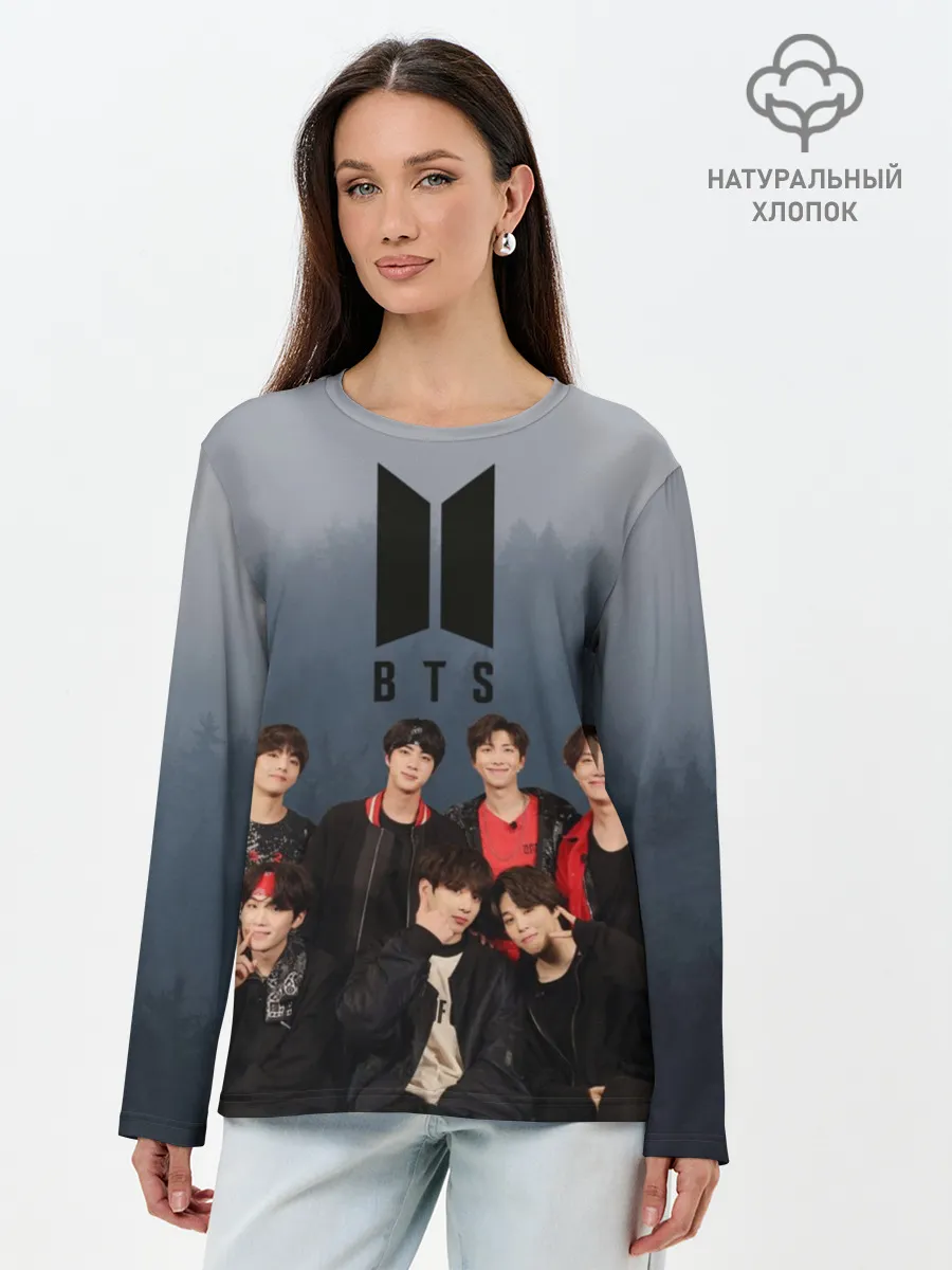 Лонгслив женский. Хлопок / BTS Forest
