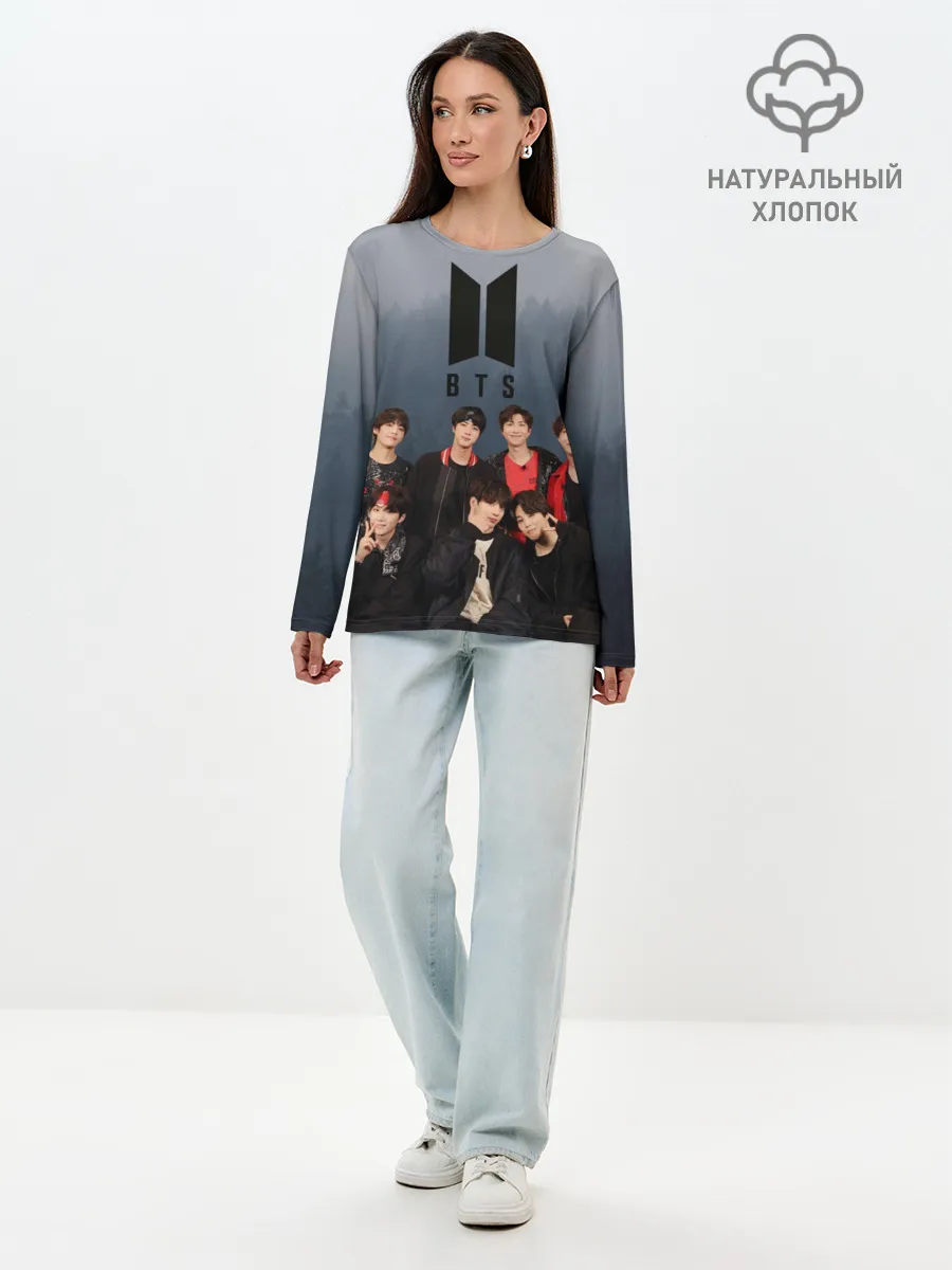 Лонгслив женский. Хлопок / BTS Forest