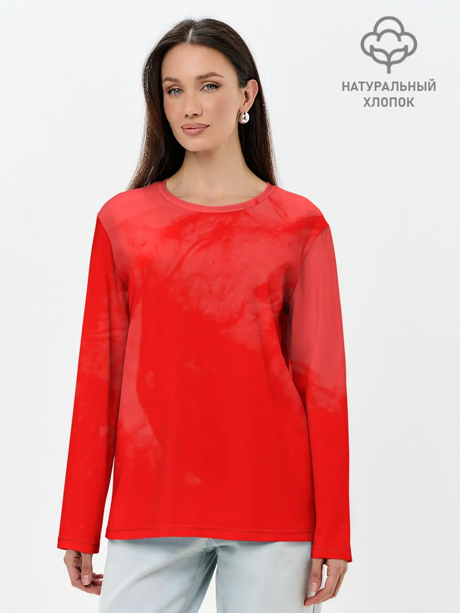 Лонгслив женский. Хлопок / RED SMOKE