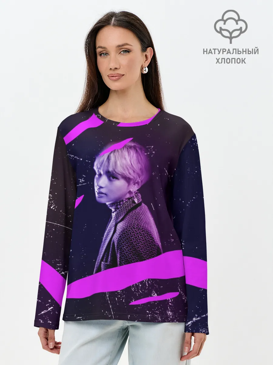 Лонгслив женский. Хлопок / BTS