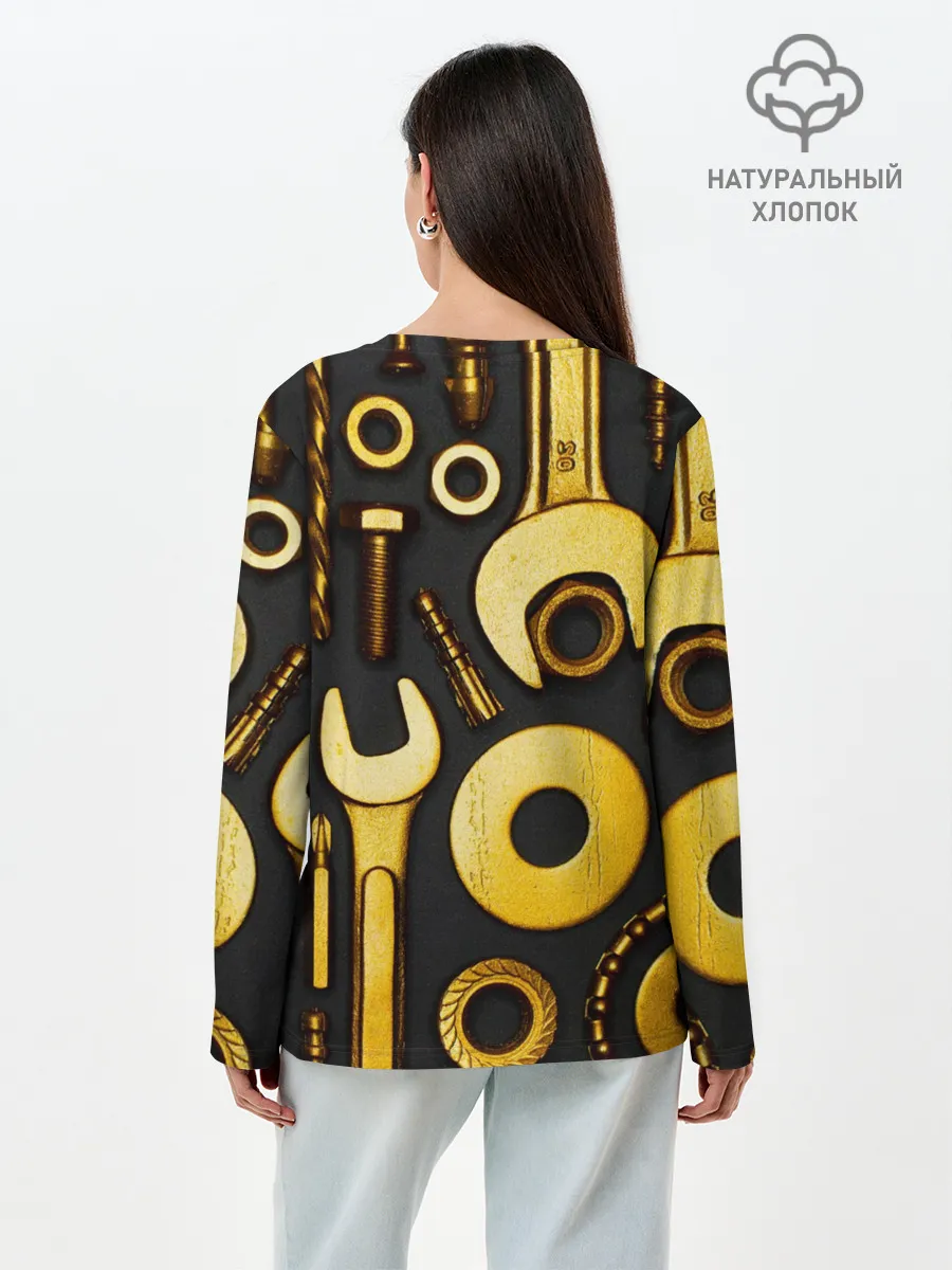 Лонгслив женский. Хлопок / КЛЮЧ ГАЙКА