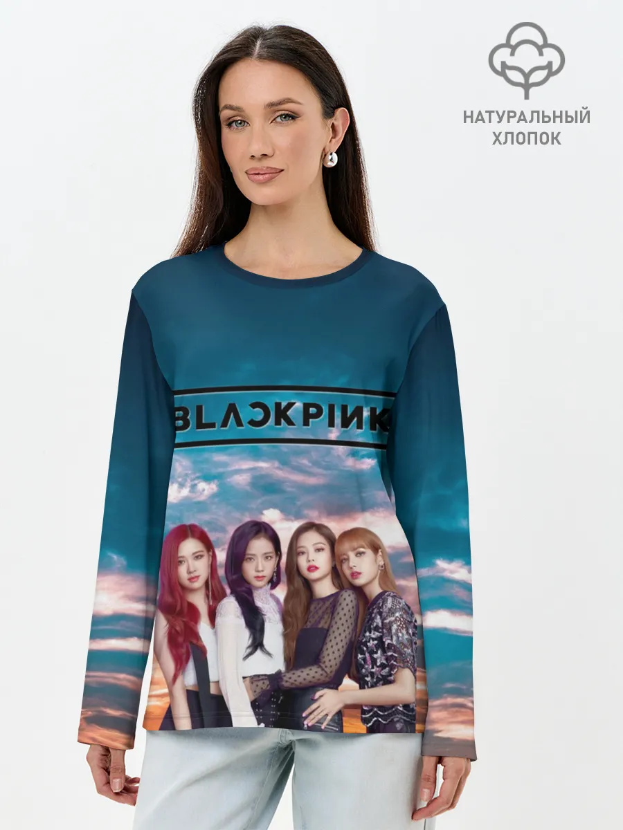 Лонгслив женский. Хлопок / BlackPink