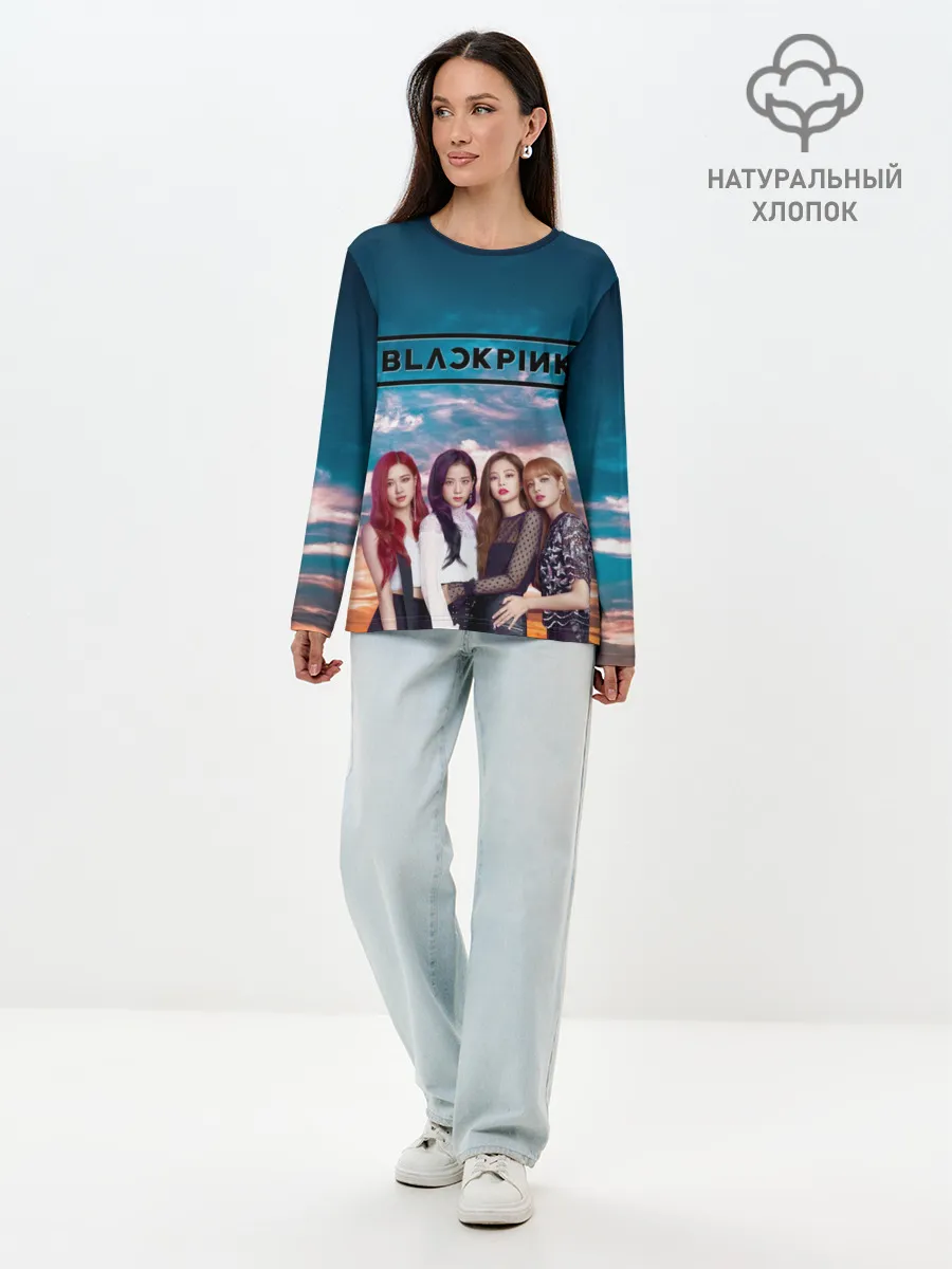 Лонгслив женский. Хлопок / BlackPink