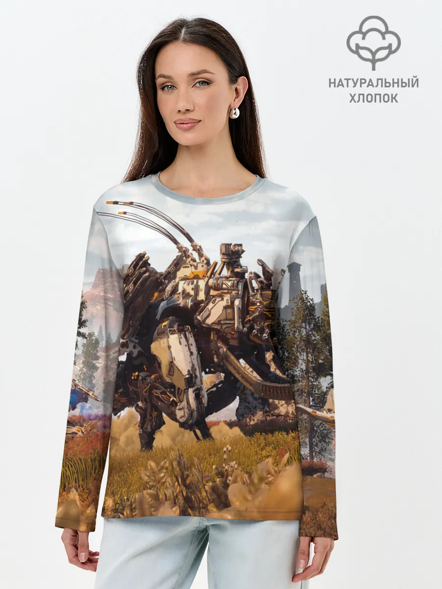 Лонгслив женский. Хлопок / Horizon Zero Dawn