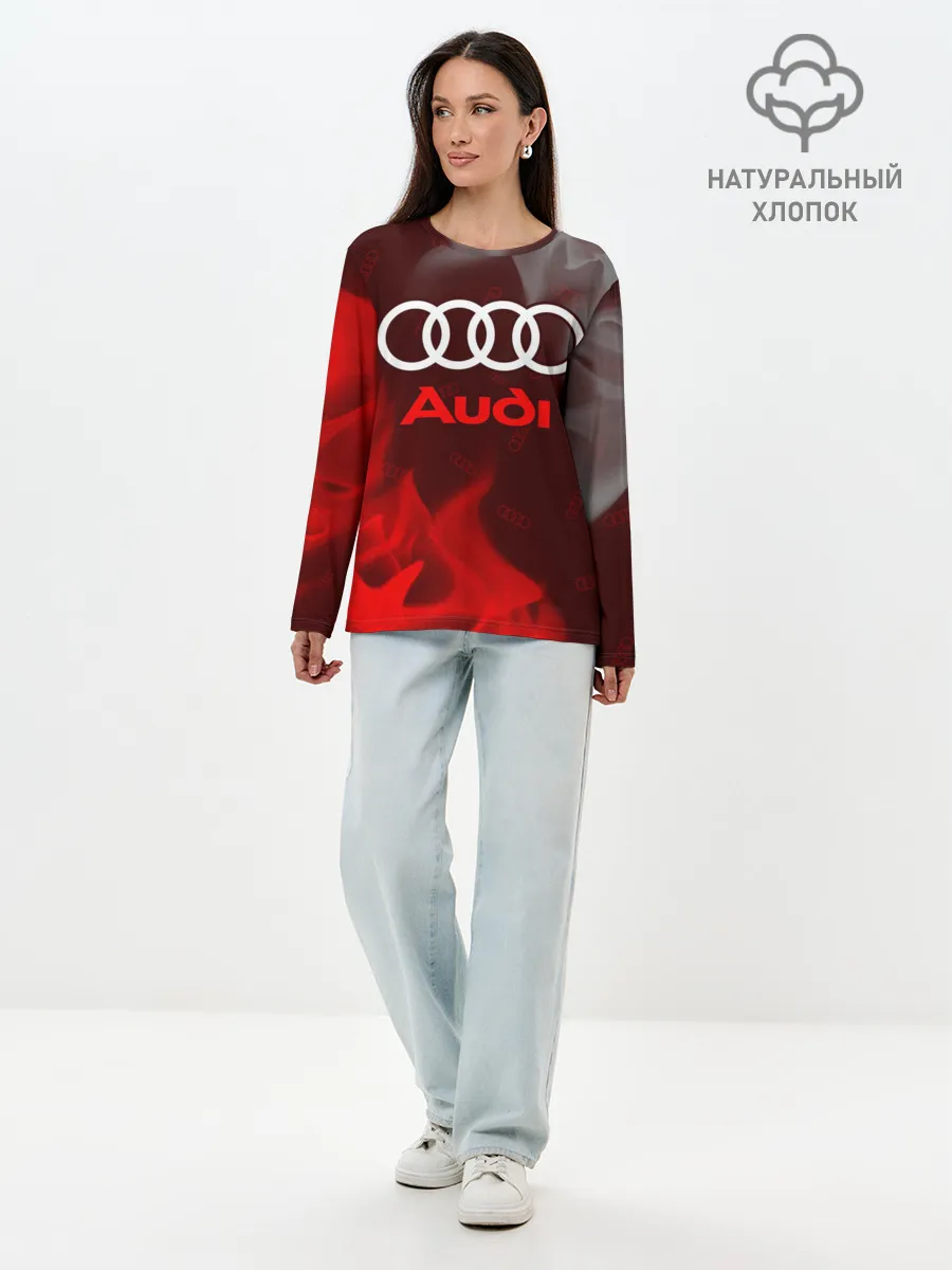 Лонгслив женский. Хлопок / AUDI / АУДИ