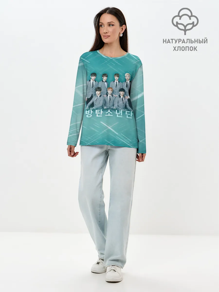 Лонгслив женский. Хлопок / BTS