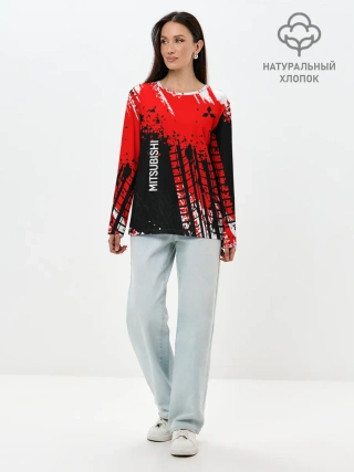 Лонгслив женский. Хлопок / Mitsubishi