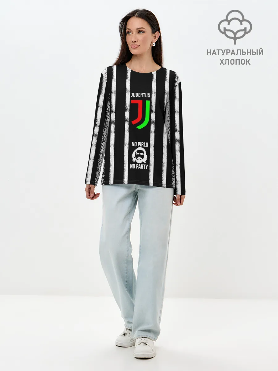 Лонгслив женский. Хлопок / ювентус