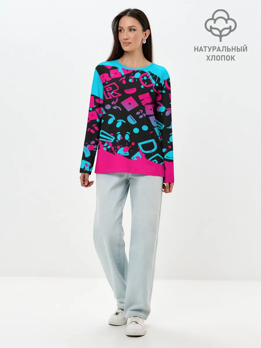 Лонгслив женский. Хлопок / Roblox