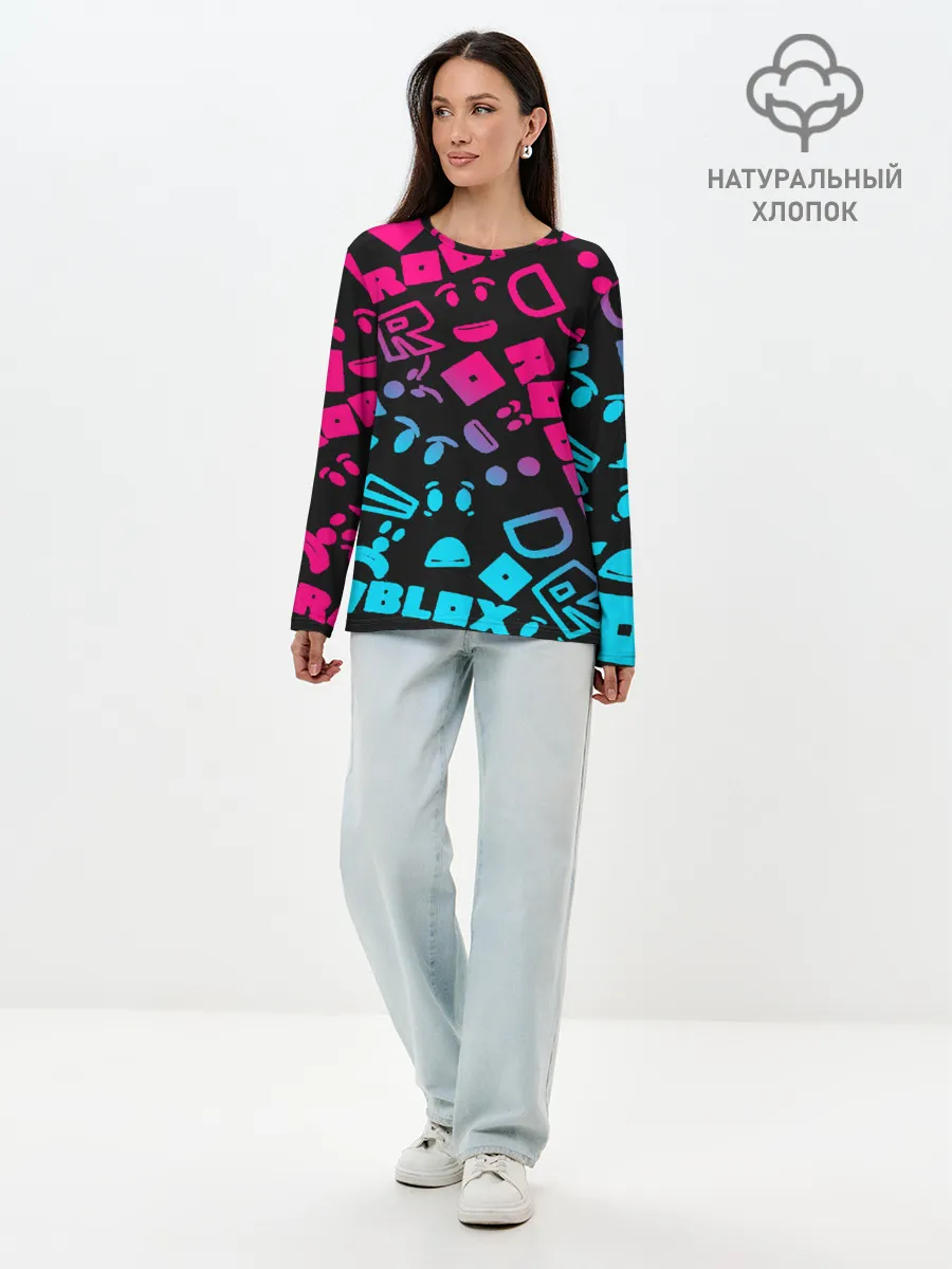 Лонгслив женский. Хлопок / Roblox