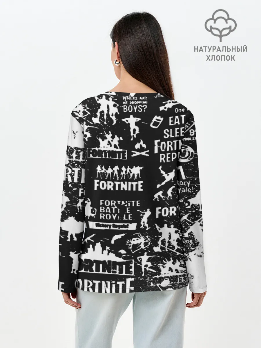 Лонгслив женский. Хлопок / Fortnite.